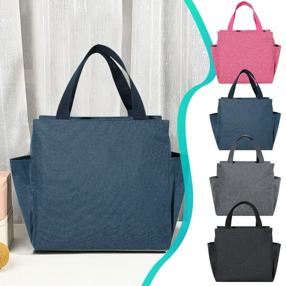 Insulated Lunch Bag, Leak-proof Thermal Tote, Multiple Compartments, Recycled Materials, Water-resistant, for Work or Home Use,Vsgery