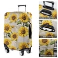 thumbnail image 5 of White Green Leaf Butterfly Newspaper Sunflower Pattern Luggage Cover Fashion Suitcase Cover Baggage Covers Fit 25-28 Inch Luggage (Go Travel), 5 of 5