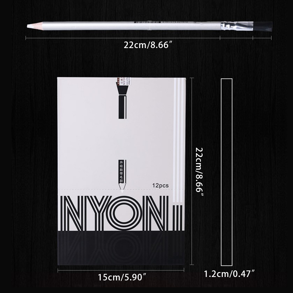 BQBQERT 12 Pcs Sketch Erasers Set Erasers Pens with Brush Foldable Holder Fit for Charcoal Pencils Colored Illustrations