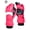 Rose red, variant on Luxtrada Adults Unisex Waterproof and Thinsulate Lined Insulated Premier Colorblocked Ski Snow Winter Snowboarder Gloves - Fits Mens and Womens Ladies Sizes