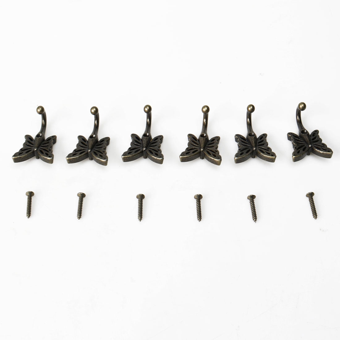 Unique Bargains 20 Pcs Cup Ceiling Hooks Screw Hanger Indoor Outdoor Bronze Tone