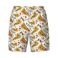 thumbnail image 4 of Lsque Mens Swim Trunks Pizza Slices Pattern - Bathing Suit Compression Liner - Beach Swim Shorts Swimwear - (S-3XL) - Stretch Quick Dry -X-Large, 4 of 9