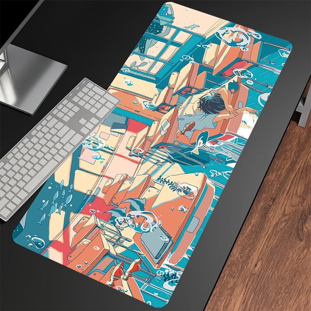 Alfombrilla de ratón grande para Gamer, alfombrilla de goma para teclado, diseño de escritorio, XXXL, 31,4x11,8 pulgadas LIUWENJING unisex
