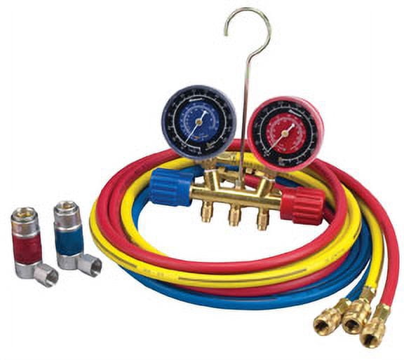 Robinair 45111 A/C R-134A Manifold Gauge Set with 72" Hose & Couplers
