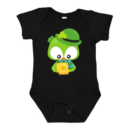 

Inktastic Saint Patrick s Day Owl Clovers Leprechaun Hat Gift Baby Boy or Baby Girl Bodysuit