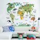thumbnail image 2 of Animal mapa niños habitación pegatinas de pared impermeable extraíble 60x90cm Afortunado Sencillez, 2 of 3
