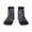 3 Black, variant on Cherry Blossoms Pattern Quarter Crew Socks,Toe Seamed Ankle Socks,Cotton Cushioned Breathable Athletic Crew Sports Socks