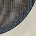 thumbnail image 4 of Well Woven Indoor/Outdoor Roung Rug 3'11" Woden Blue Striped & Solid Border, 4 of 5