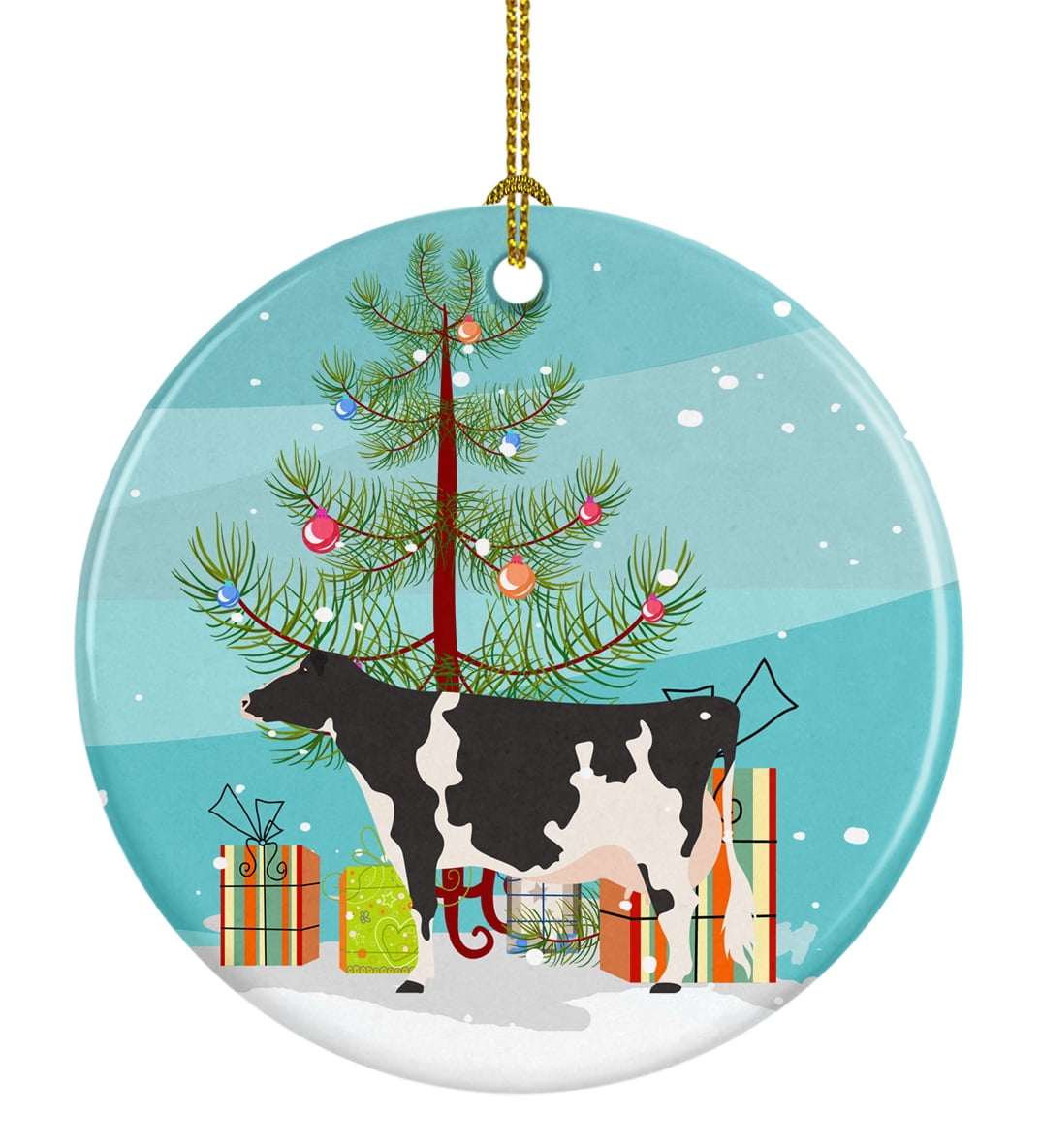 Holstein Cow Christmas Ceramic Ornament BB9189CO1
