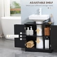 thumbnail image 5 of Favory 2 - Door Under Sink Bathroom Cabinet with Shelf, Pedestal Sink Vanity Cabinet for Bathroom Storage & Organization,Black, 5 of 10
