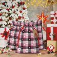 thumbnail image 6 of Naloa Heart Plaid Drawstring Christmas Bags, 3D Xmas Gift Bags, Christmas Wrapping Bags, Xmas Goodie Bags, Treat Pouch Bags, Party Favor Bags-Small, 6 of 9