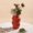Red RD, variant on Xecvkr Plastic Imitation Glazed Vase White Red Blue Living Room Flower Arrangement TV Cabinet Dried Fresh Flower Pot Versatile 8.1x3.5in 1 Piece