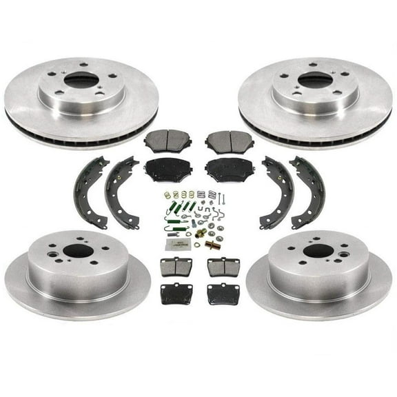 Front & Rear Disc Brake Rotors & Brakes Pads 8pc for Toyota Rav 4 LE 04-05