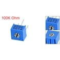 thumbnail image 5 of Uxcell 3362 Trimmer Potentiometer 100K Ohm Top Adjustment Variable Resistors 10pack, 5 of 5