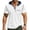 White, variant on Chiccall Mens Short Sleeve Hoodie Cotton Hooded T shirts Casual Colorblock Workout Quarter Button Sweatshirts with Pocket & Drawstring