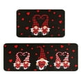 thumbnail image 2 of Happy Valentines Day Kitchen Rugs Set of 2, Red Pink Love Heart Glitter Floor Mats Home Decor, Anniversary Wedding Door Mat Decorations - 16x24 and 16x43 Inches, 2 of 5