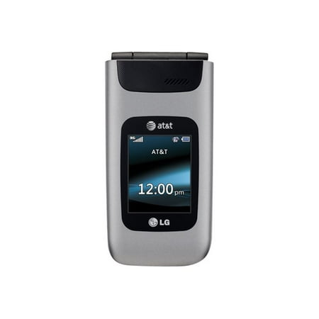 LG A340 - 3G feature phone - microSD slot - LCD display - 320 x 240 pixels - rear camera 1.3 MP - AT&T - gray