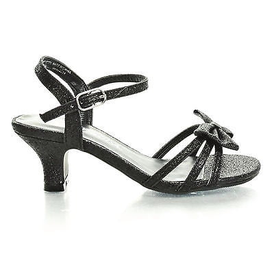 GirlyIIS Children/'s Open Toe Bow Slingback Small Block Heel Sandals
