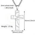 thumbnail image 5 of APSVO Silver Basketball Themed Cross Necklace for Men Stuff Accessories Pendant Chain Christian Religious Birthday Jewelry Gifts Ideas Teen Son Dad Team Game Day Sports Athlete Age, 5 of 7