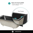 thumbnail image 4 of Fine Fixtures Acrylic-Fiberglass Soaking Bathtub, Black. Alcove | Apron Front Left Hand 48"x32", 4 of 10