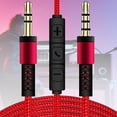 thumbnail image 1 of Cable de audio AUX con control de volumen de micrófono Cable de audio para Audífonos (AUX rojo) Sywqhk Para estrenar, 1 of 8