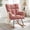 Pink, variant on SAYGOGO Teddy Fabric Glider Rocking Chair, Tufted Upholstered, Metal Frame, Blue