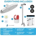 thumbnail image 2 of SparkPod Rain Shower Head with Adjustable Extension Arm 16" - High Pressure, Easy Install (8" inch Shower head, Chrome), 2 of 8