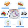 thumbnail image 5 of Reusable Food Storage Bags with Eco-Friendly EVA Lining Lunch Bag for Lunch, Travel & Organization Cartoon Unicorn Sitting on A Cloud, 5 of 8
