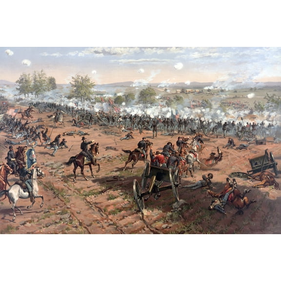 Print: Battle Of Gettysburg, 1887