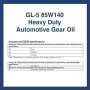 85W140 Heavy Duty EP Gear Lube - 5 Gallon Pail (18L - 4.75 GAL)