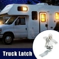 thumbnail image 2 of 2pcs T Shaped Handle Door Lock Latch w/ Keys Truck Trailer Cabinet Tool Box Lock Silver Tone, 2 of 8