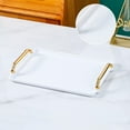 thumbnail image 2 of Plastic Tray Tea Tray Fruit Tray Beauty Salon Storage Hotel Home Use English Rectangular Cup, 2 of 5