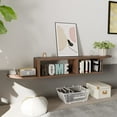 thumbnail image 4 of Floating TV Stand, White Floating TV shelf, Wall Mounted Media Console Entertainment Center for 55 inch TV, Storage Cabinet Under TV, Walnut, 4 of 6