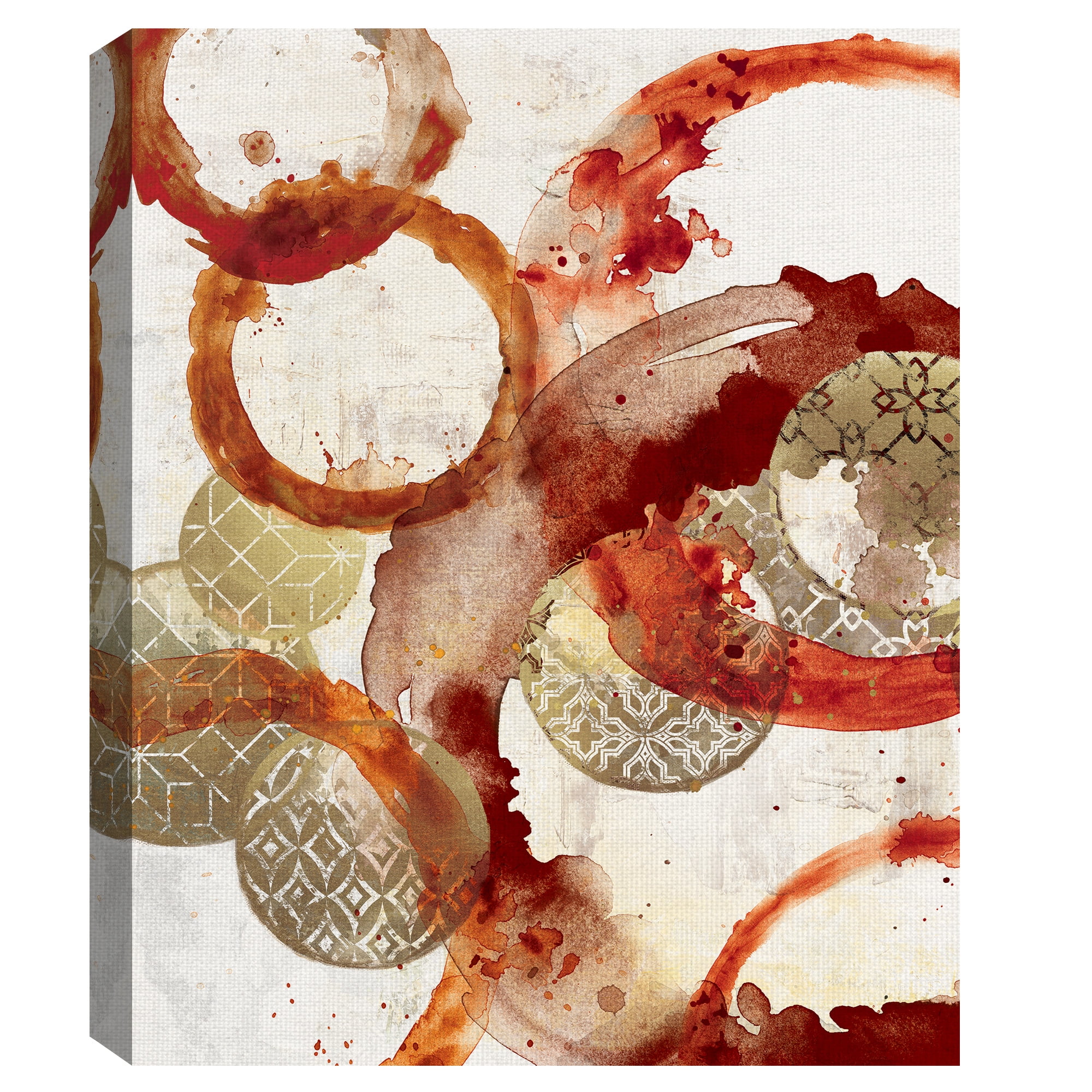 Masterpiece Art Gallery Saffron Swirls Abstract by Willowbrook Canvas Art Print 22" x 28"