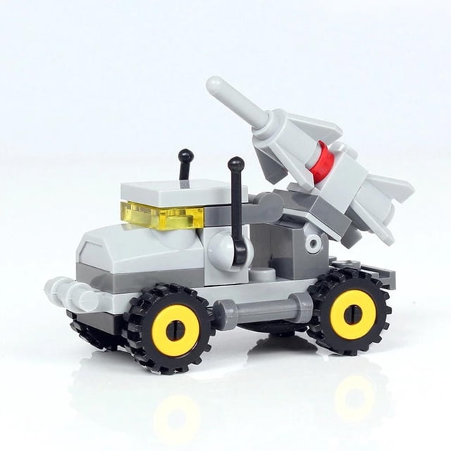 Bloques de construcción de Mini coche para niños, juguete educativo de ladrillos para armar camión de ingeniería de dibujos animados, 7cm