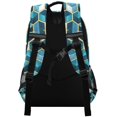 thumbnail image 3 of FORMRS Kids School Backpack Elementary Student Unisex Travel Bookbag with Reflective Stripes, Light Blue Geometric Pattern, 3 of 7