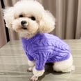 thumbnail image 6 of Solid Color Pet Sweater - Dress-Up Breathable Knitted Outfit - Warm Winter Wear - Dog Clothes, 6 of 8