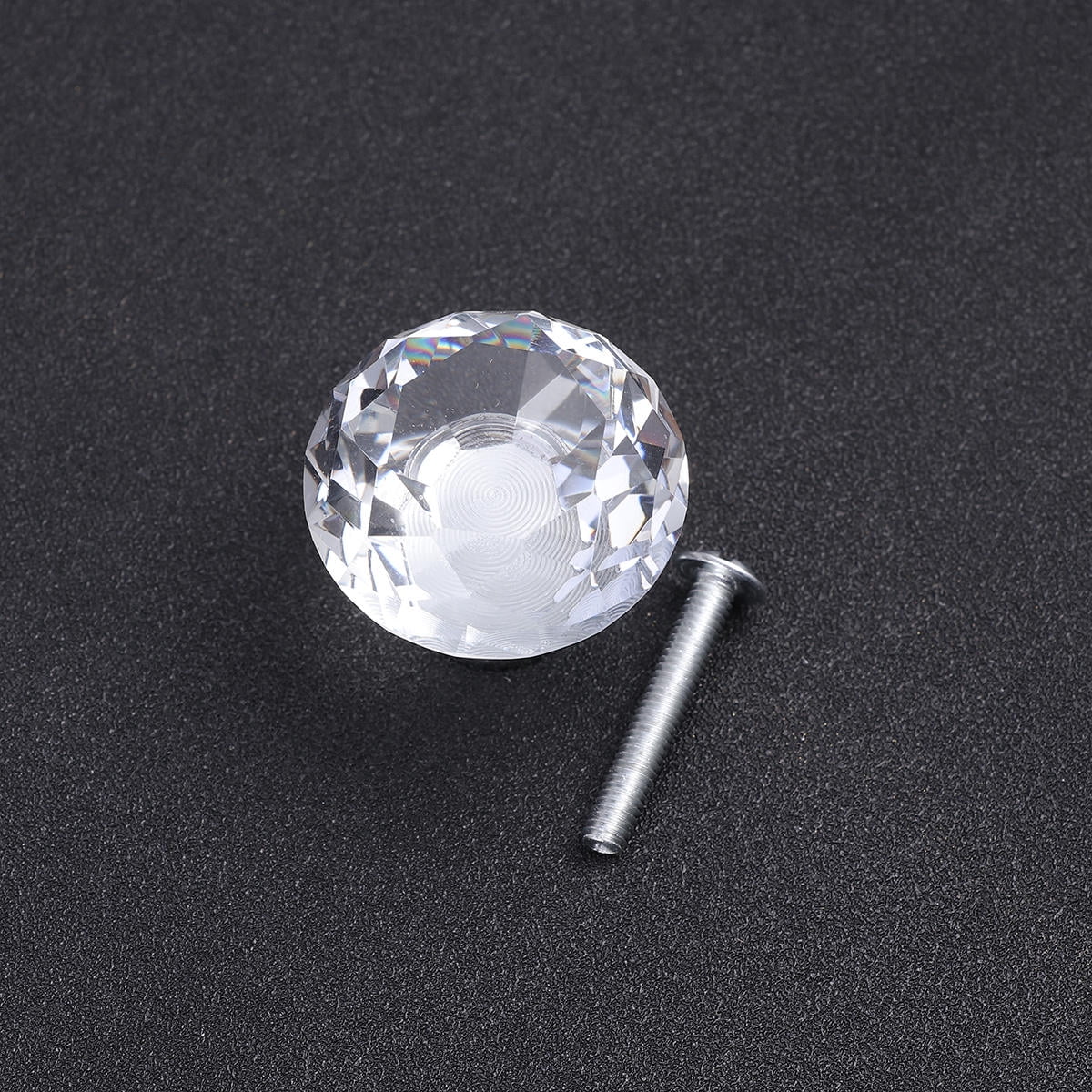 HEALEEP 10Pcs Cabinet Hardware Zinc Alloy Cabinet Knob with Transparent Material and Kitchen Cabinet Handles
