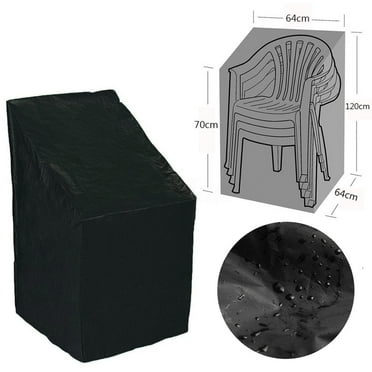 Clearance Outdoor Stacking Chair Cover | Woven Polyester Patio Furniture Protector | Black & Grey | Weather-Resistant & UV-Protected | Garden & Parkland Use,Kitchen Utensils & Gadgets,FAJHHA