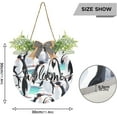 thumbnail image 3 of Coolnut Welcome Sign with Wreath for Front Door, Rustic Round Hanging Welcome Sign, Wall Housewarming Gift for Home 11.8in, Penguin on The Snow Home Decor, 3 of 7