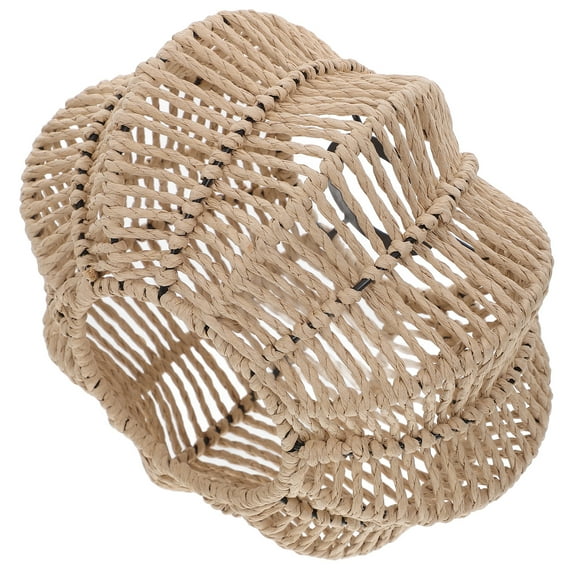 WORGEOUS Boho Woven Lamp Shade Pendant Lamp Cover Woven Lamp Shade For Pendant Lamp Cover Paper Rope Lampshade Indoor Light Cover Replacement Lamp Shade