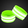 thumbnail image 2 of 4pcs Reflective Bands for Arm Reflective Armbands High Visibility Night Cycling Riding Reflector Tape Straps Green, 2 of 7