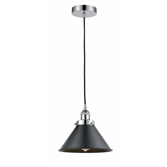 616-1PH-PC-M10-BK-LED-Innovations Lighting-Briarcliff - 1 Light Mini Pendant In Traditional Style-8.88 Inches Tall and 10 Inches Wide Polished Chrome