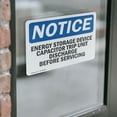 thumbnail image 4 of (2 Pack) Energy Storage Device Capacitor Trip Unit OSHA Notice Sign, 4 of 7