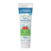 Dr. Brown's Baby Toothpaste, Strawberry Flavor, 40g Flavor Name: Strawberry
