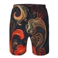 thumbnail image 3 of Fotbe Fiery Floral Pattern Trajes de Baño Estampados para Hombre, Shorts de Verano de Secado Rápido, Ropa de Playa, Bañadores-Small, 3 of 6