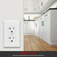 thumbnail image 5 of ENERLITES, White Duplex Receptacle, Tamper-Resistant, Commercial Grade Outlet, 3-Wire, Self-Grounding, 2-Pole, 20A 125V, UL Listed, 62040-TR-W, 5 of 5