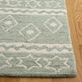 thumbnail image 3 of SAFAVIEH Micro-Loop Regis Geometric Runner Rug, Sage/Ivory, 2'3" x 9', 3 of 7
