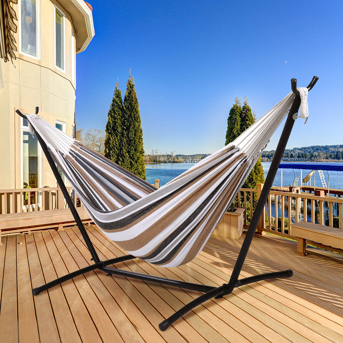 YouYeap Portable Double Hammock with Stand Included - image 3 of 6