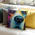 thumbnail image 3 of BCIIG Dog Colorful Face Pop Art Pillow Case Aesthetic Home Decor 24x24in, 3 of 5